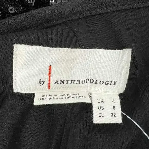 Anthropologie Black Dress Pants with Sequin Detail | Size 4 Regular - Picture 3 of 6